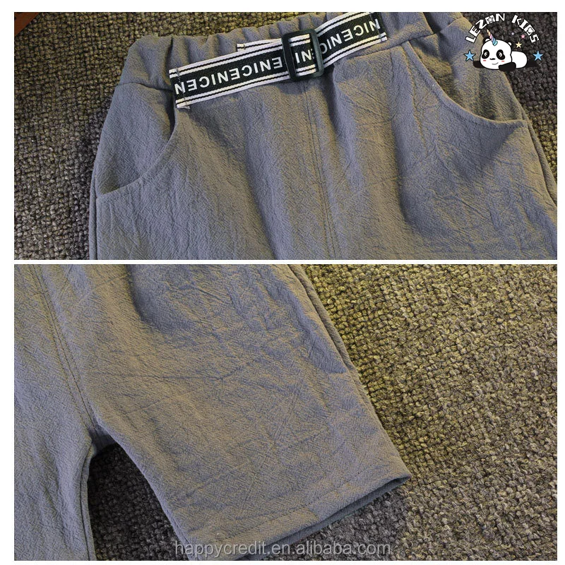 LEZONKIDS - Conjunto de Roupas Casuais para Bebês Meninos Personalizáveis Camiseta Manga Curta e Calças 2 Peças